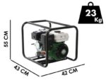 Motopompe thermique Greenbay GB-TWP 50 – Pour eaux chargées – avec raccords de 50 mm